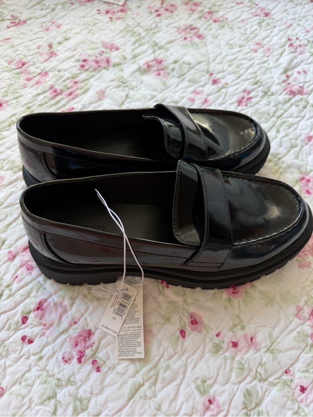 Old Navy Women's Faux-Leather Chunky Heel Loafers